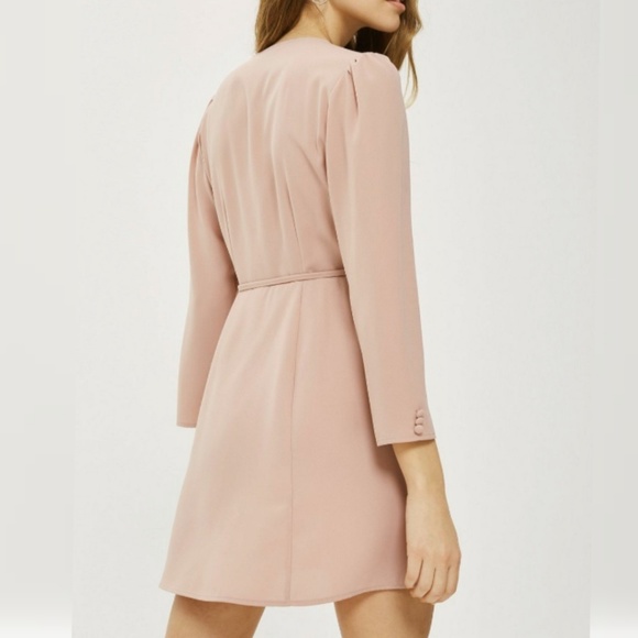 Topshop Crepe Wrap Minidress - Picture 6 of 8